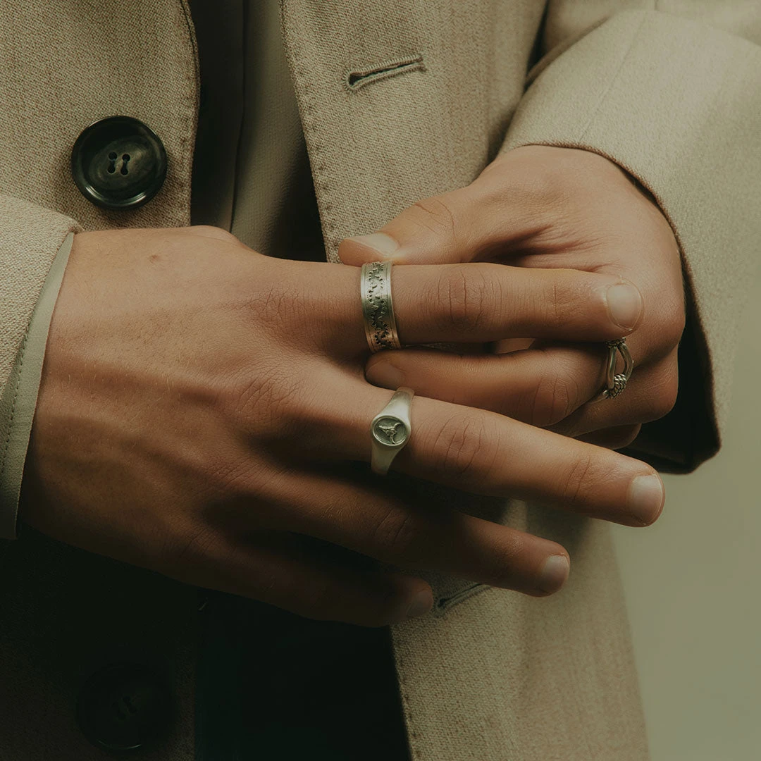 Silver Bull Ring 9 Silver Bull Ring - Image 7